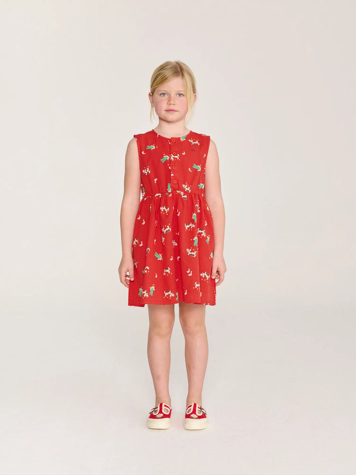 Farm Adventure all over woven dress