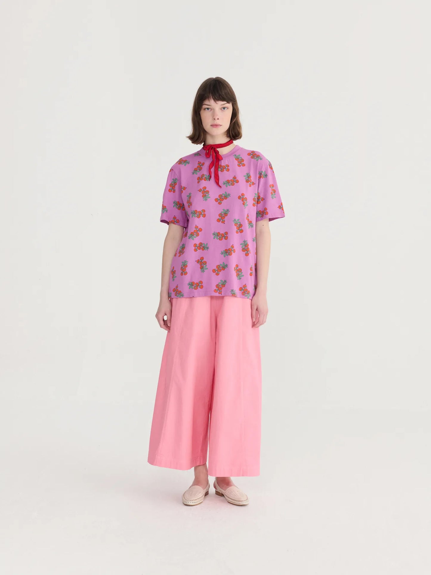 Tomatoes print fitted T-shirt