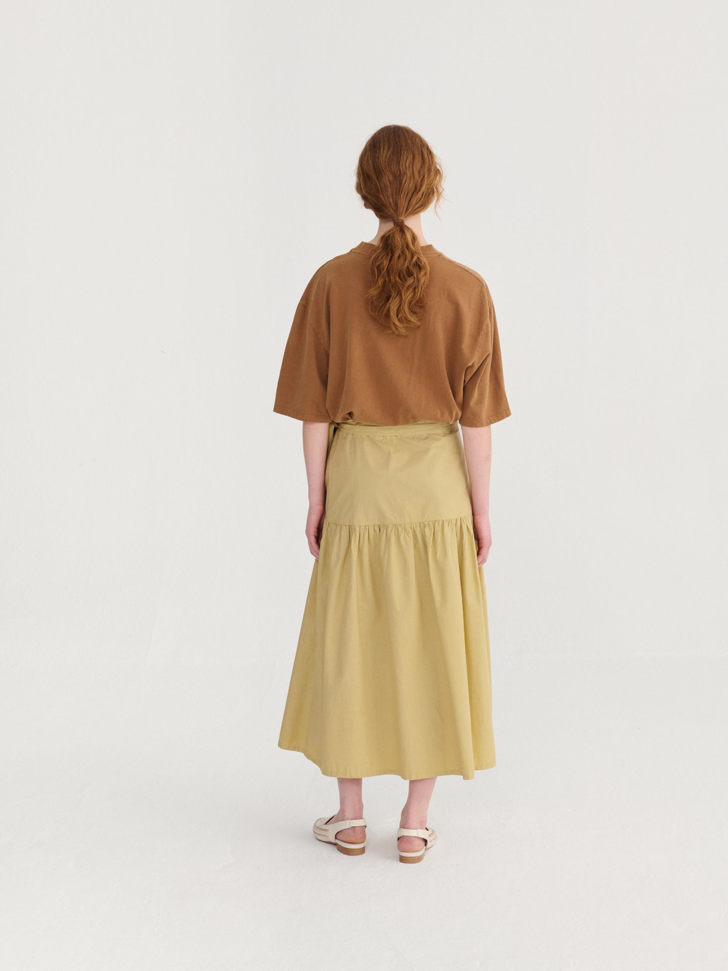 Paper touch wrap skirt