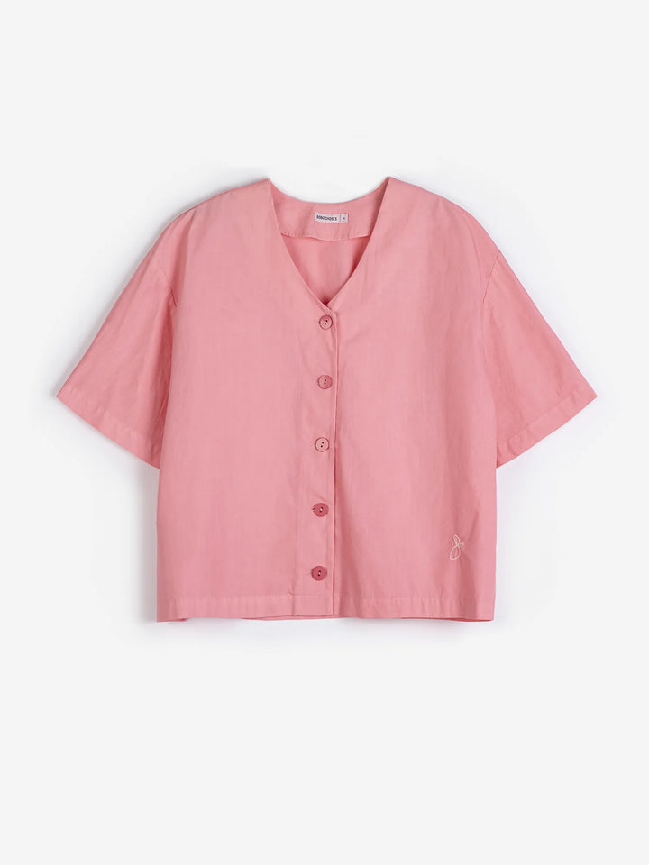 Paper touch cropped blouse