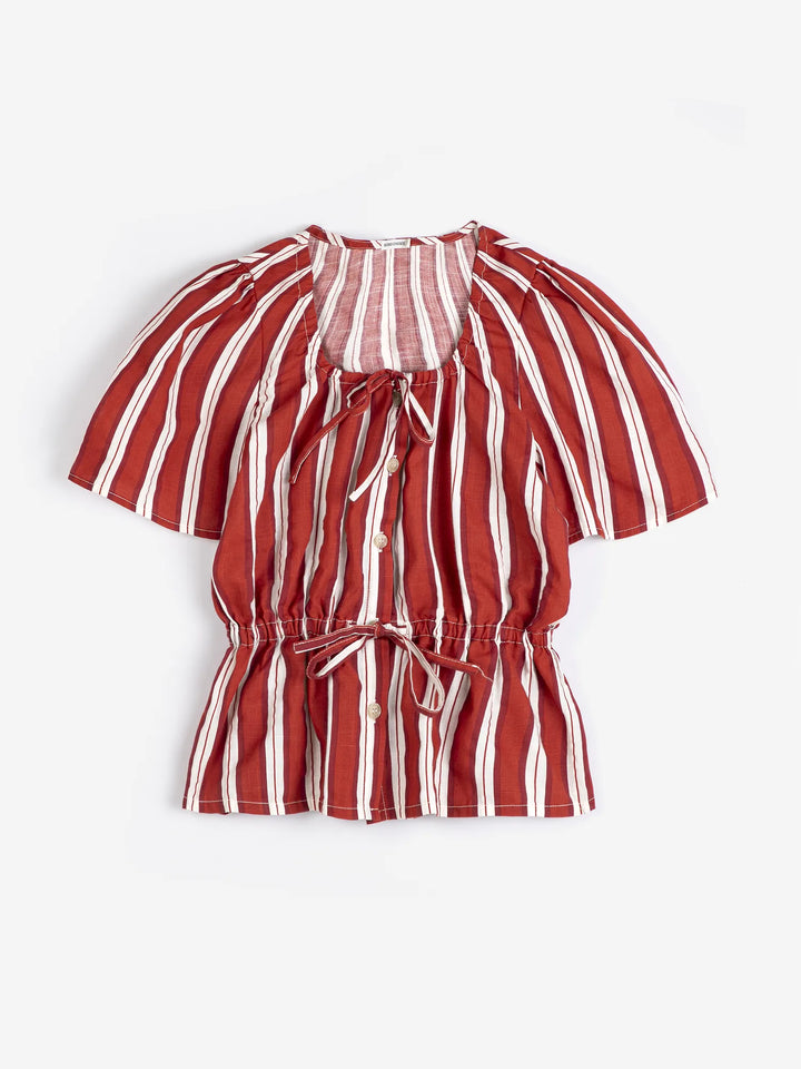 Striped peplum top
