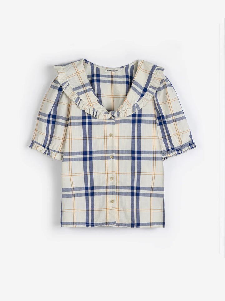 Fun tartan collar shirt