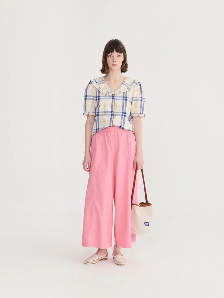 Fun tartan collar shirt