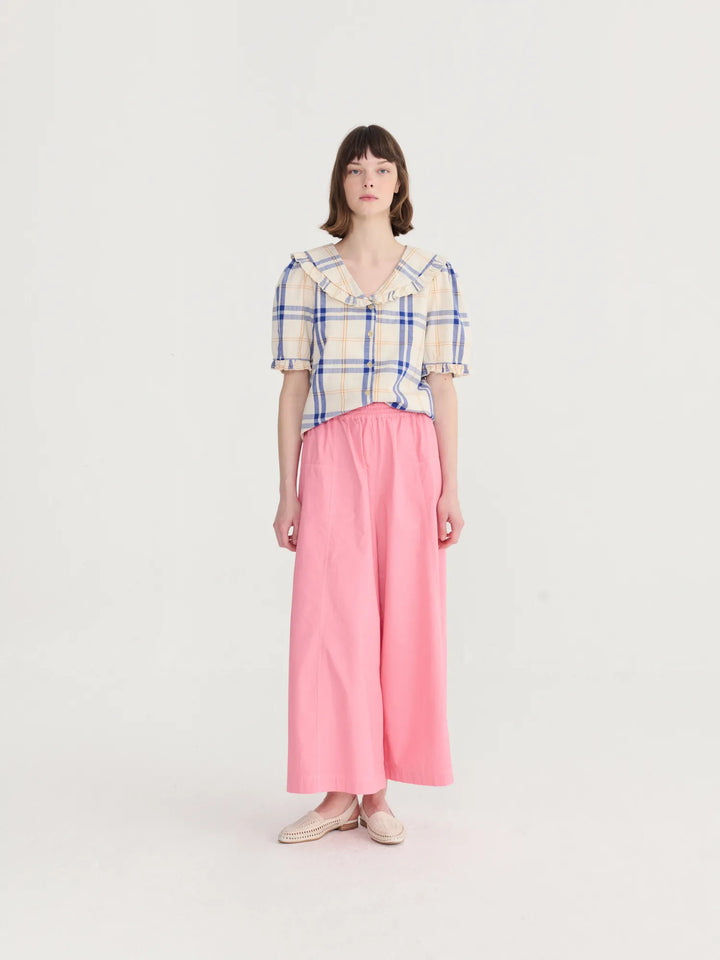 Fun tartan collar shirt