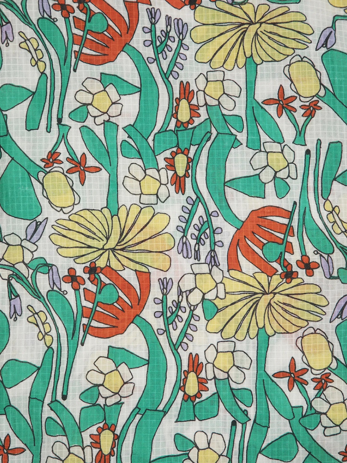 Color herbalist pattern collar shirt