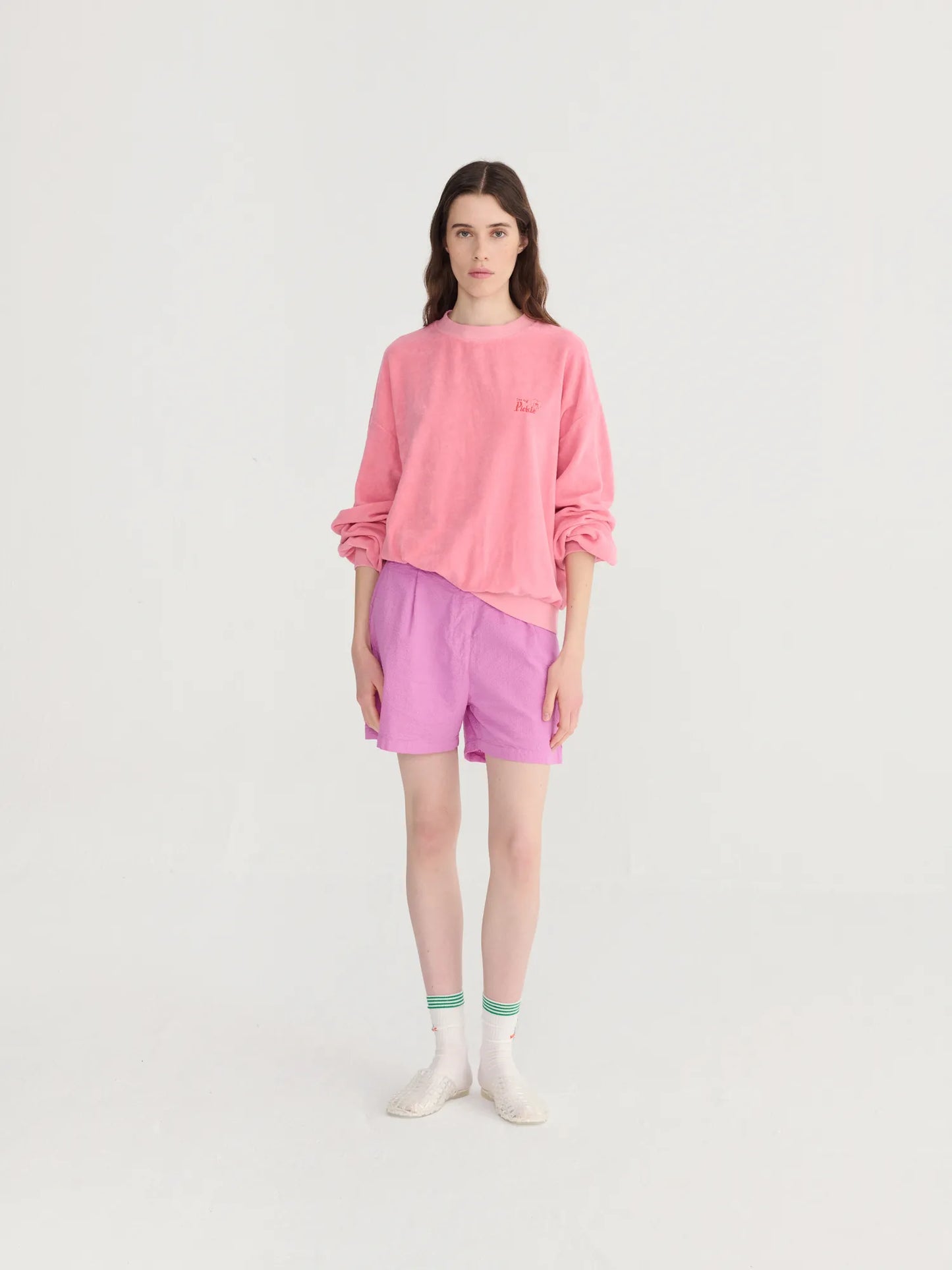 Terry embroidery sweatshirt