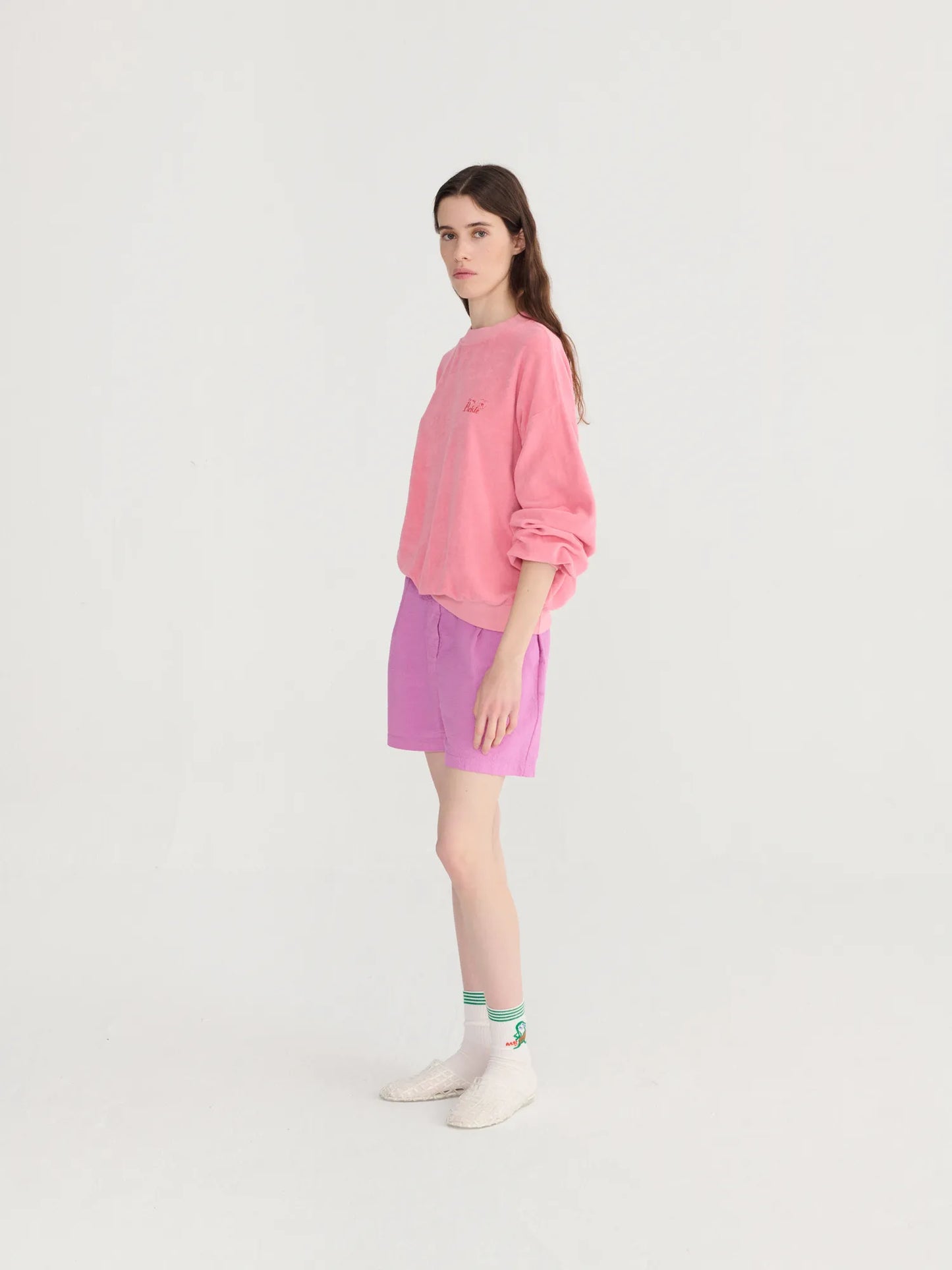Terry embroidery sweatshirt