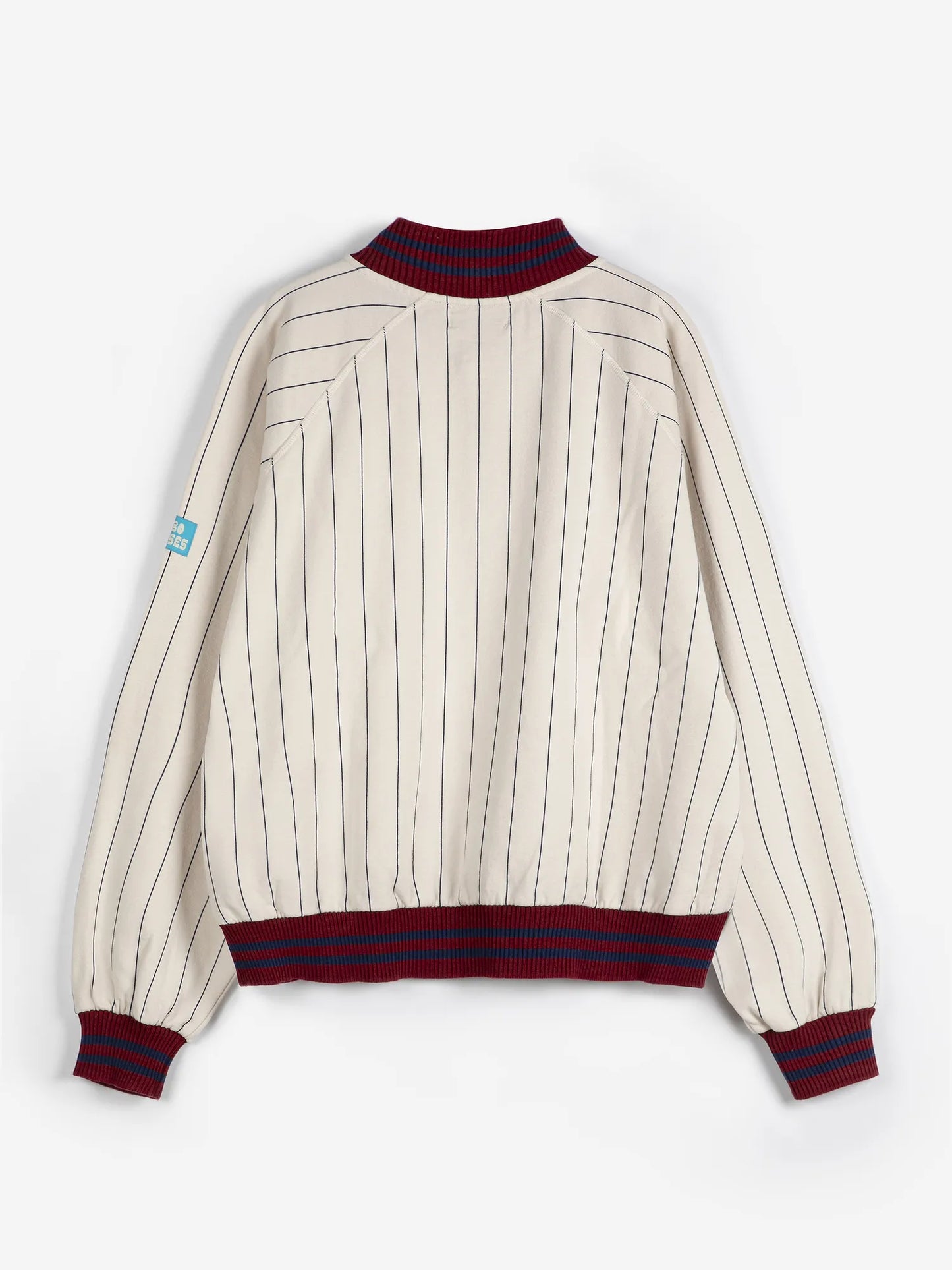 Striped high neck relaxed sweatshirt