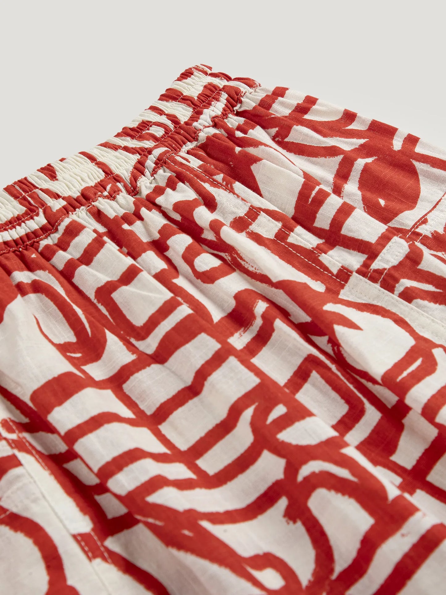 Cookery festival pattern cotton pants