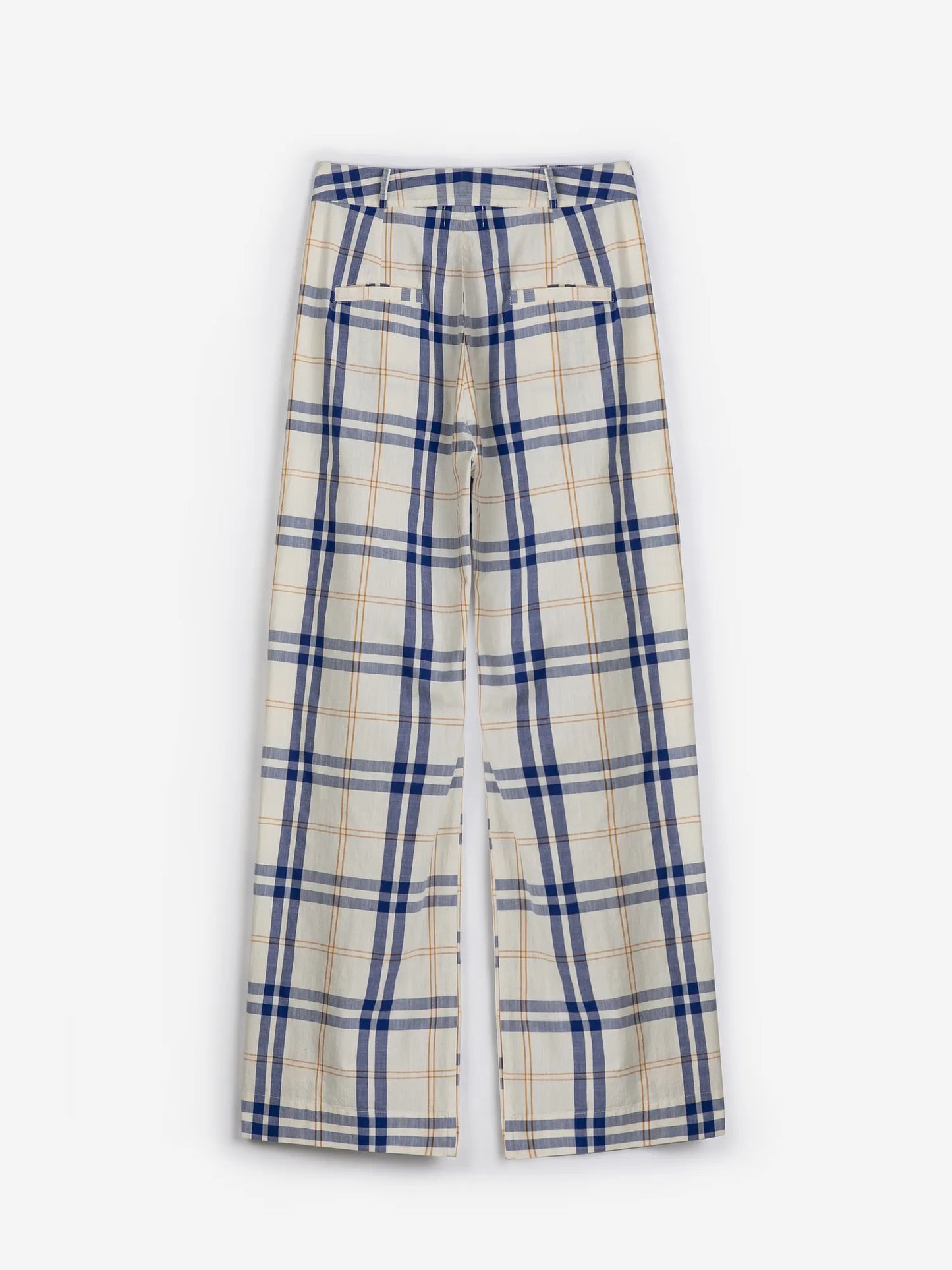 Fun Tartan twill wide leg pants