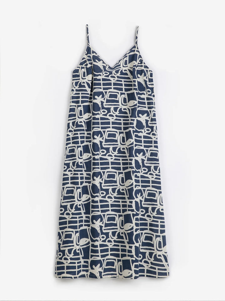 Cookery festival pattern strap dress