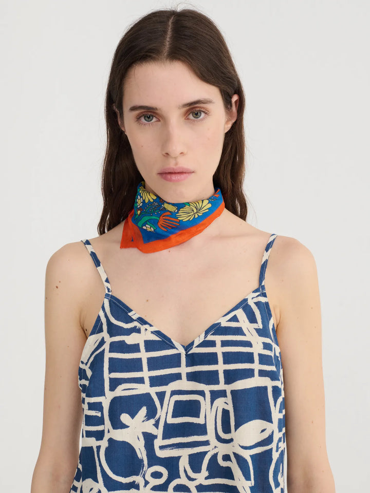 Cookery festival pattern strap dress