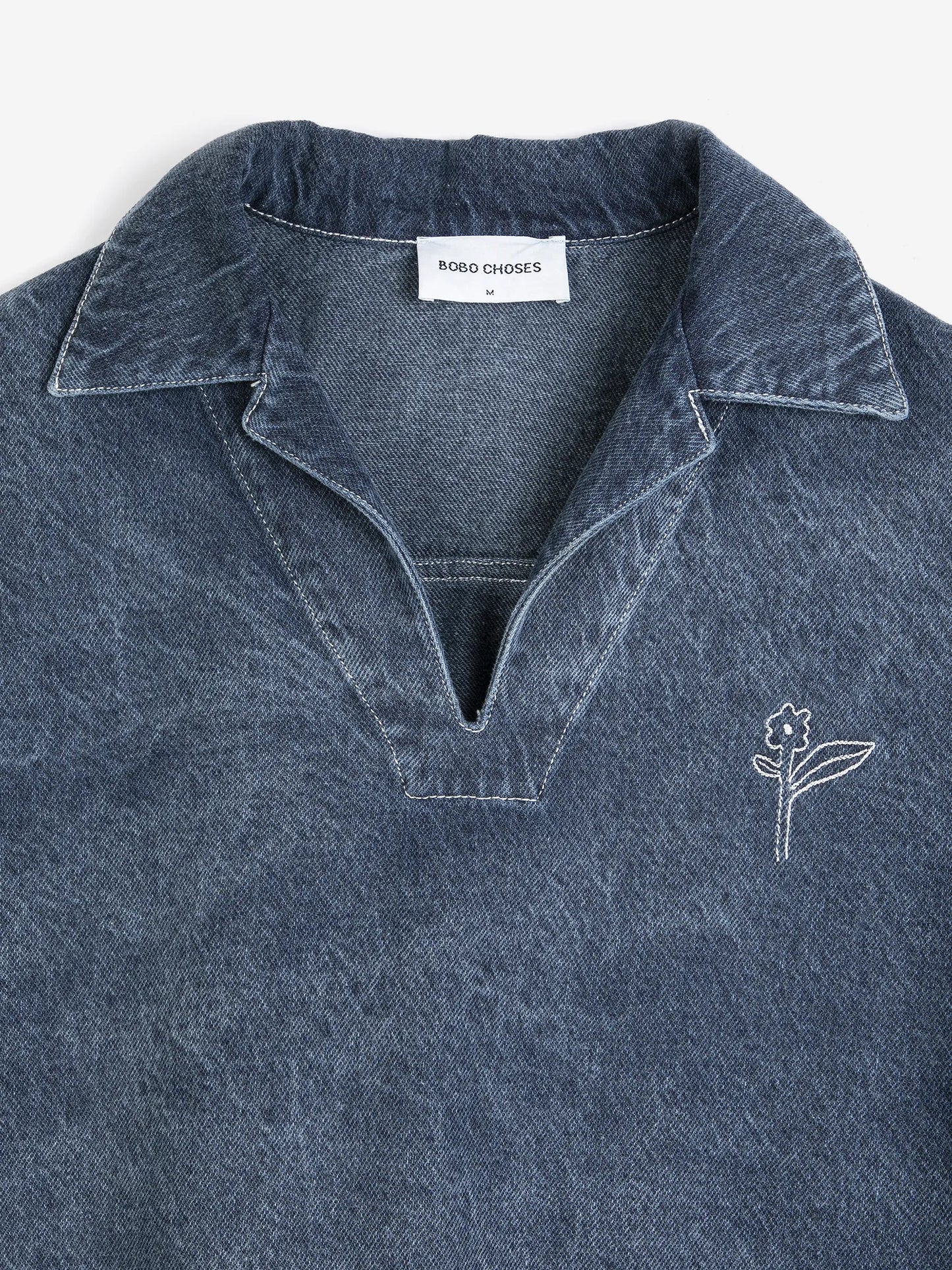 Washed polo twill dress