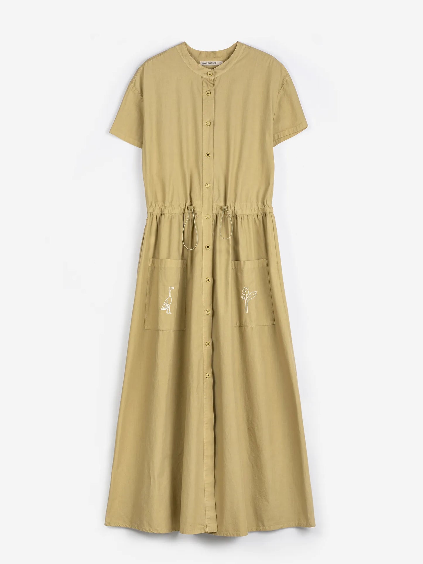 Round collar shirt dress