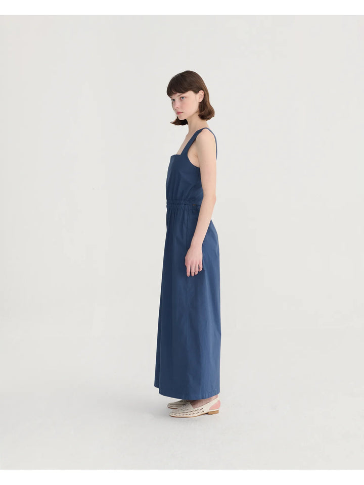 Textured cotton strap overall