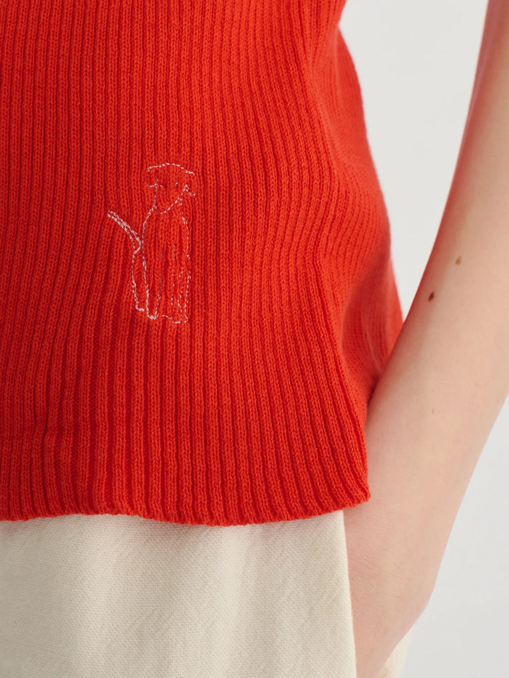 Openwork knitted top