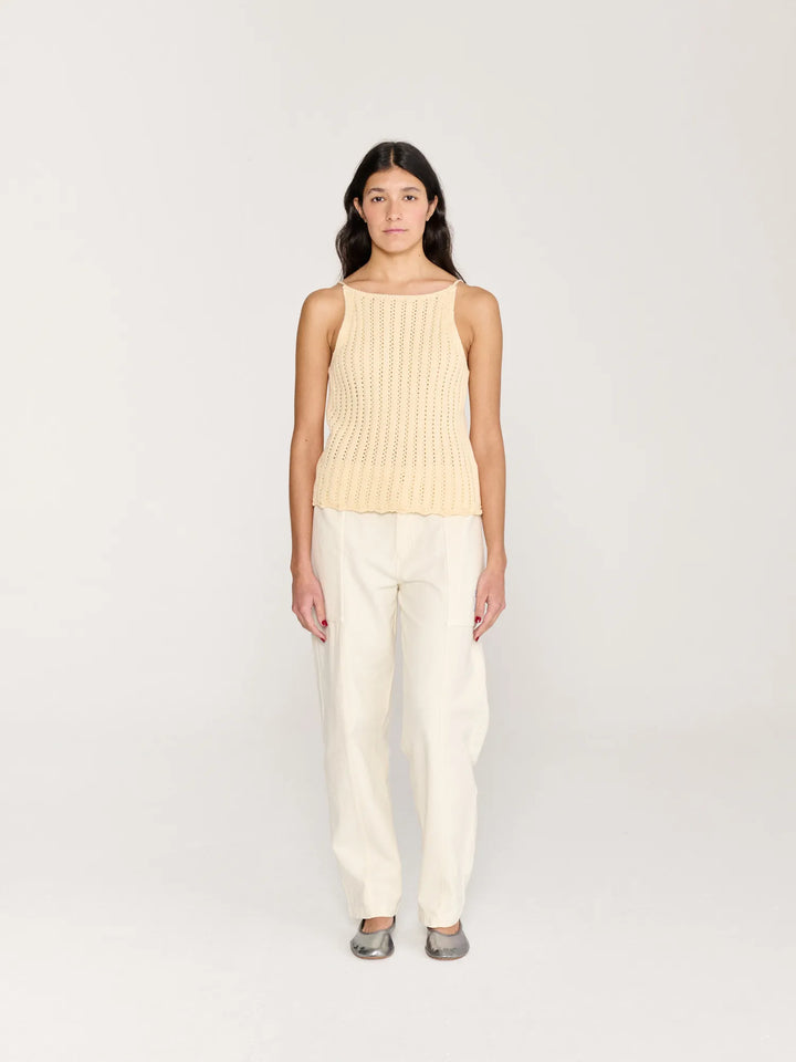 Openwork knitted top