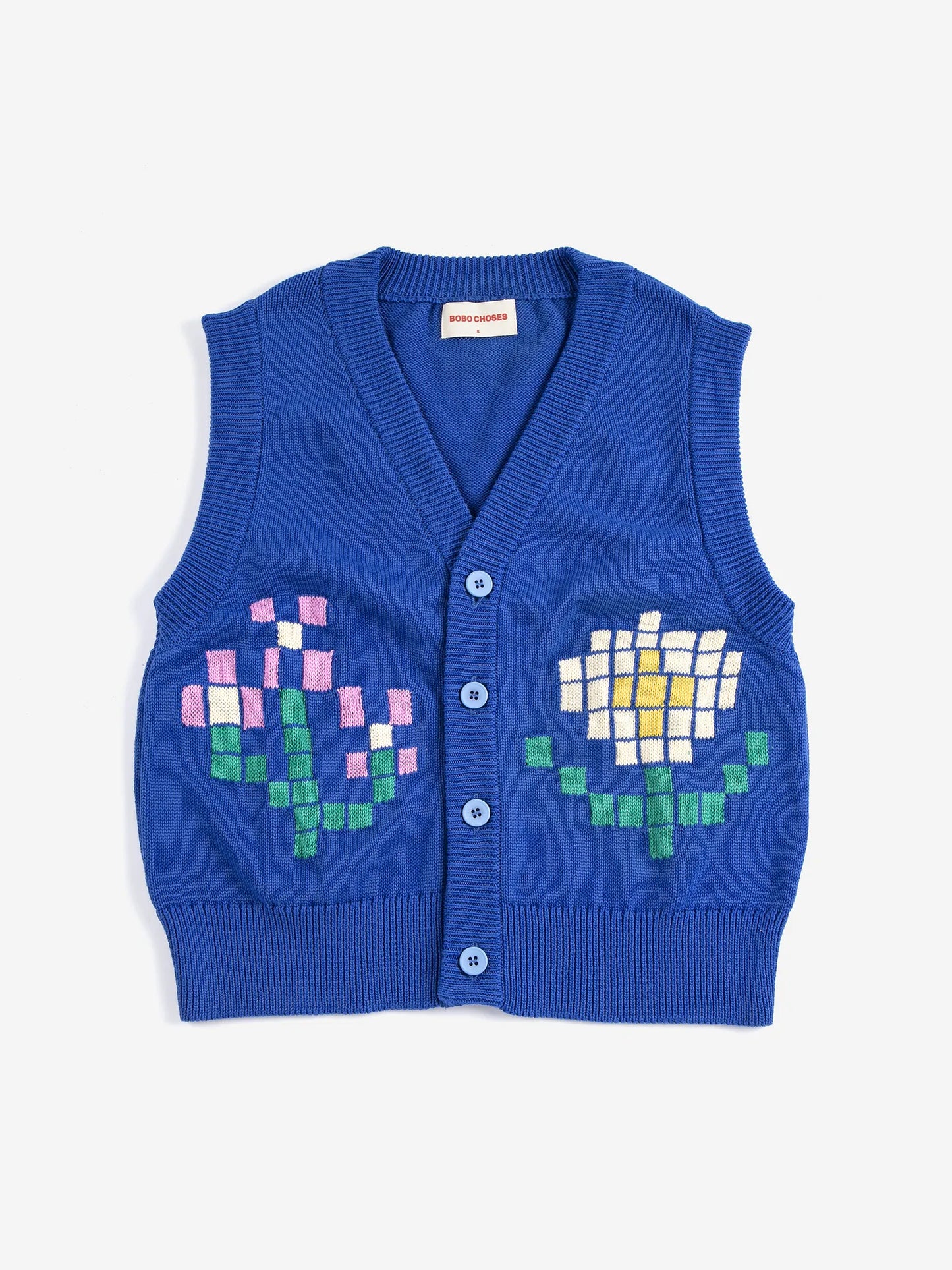Pixel Flowers cotton vest
