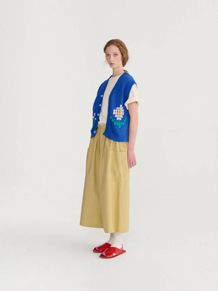 Pixel Flowers cotton vest