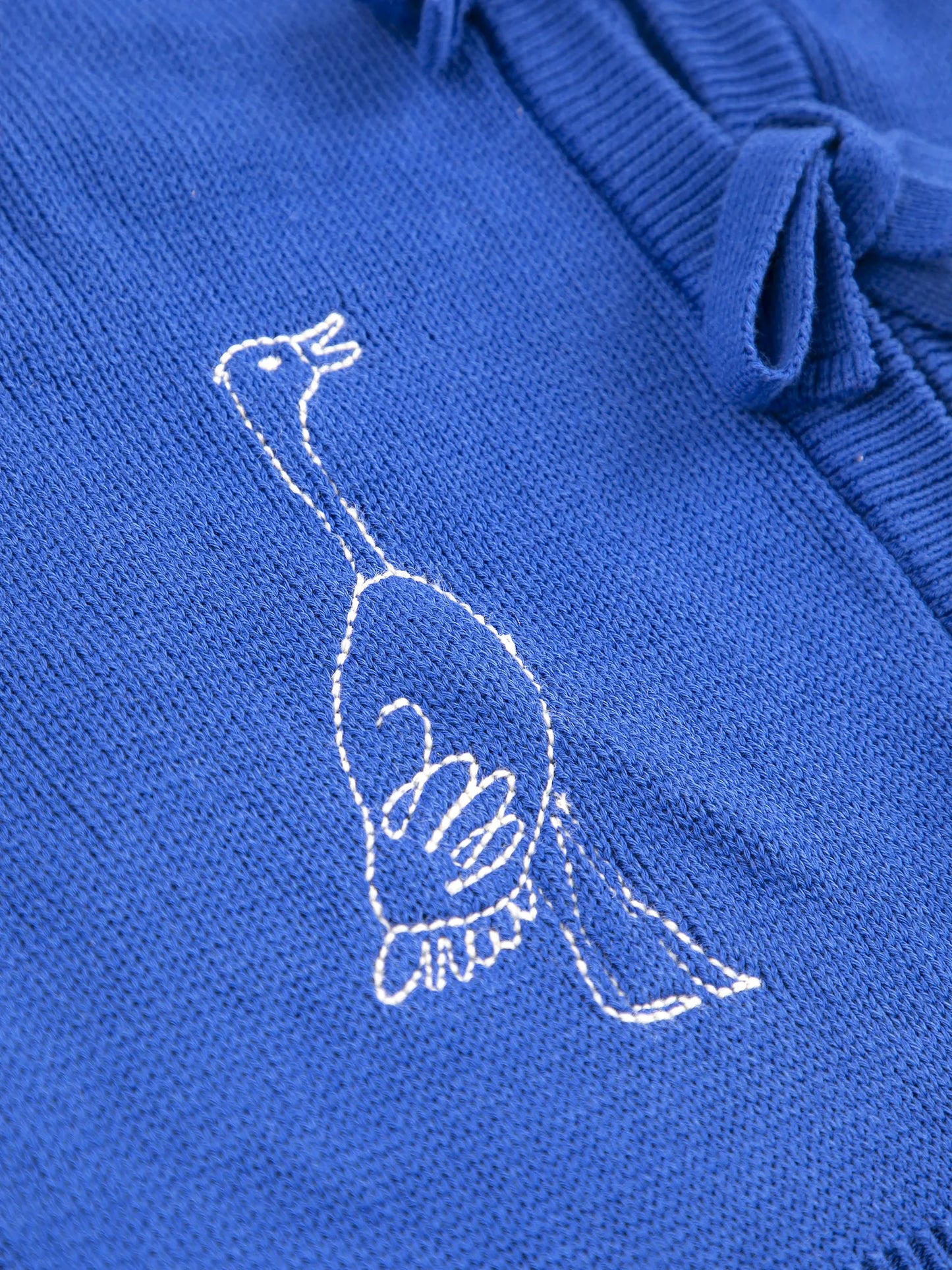 Summer trip bird cotton cropped cardigan