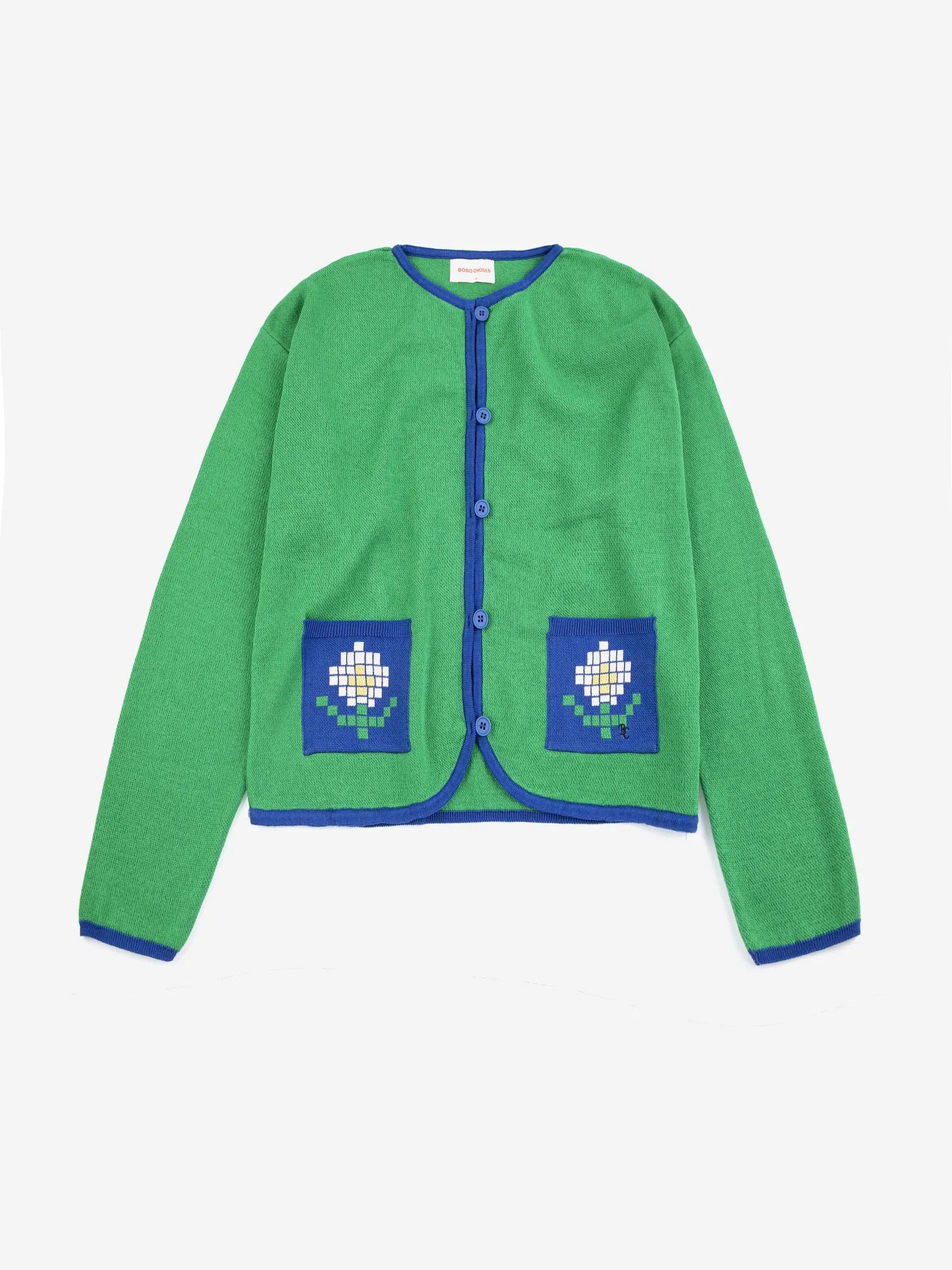 Pixel Daisy fine cotton cardigan