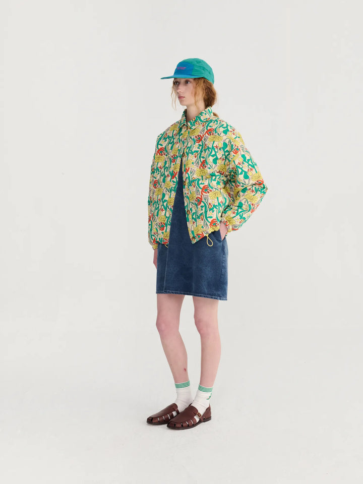 Color Herbalist pattern quilted jacket