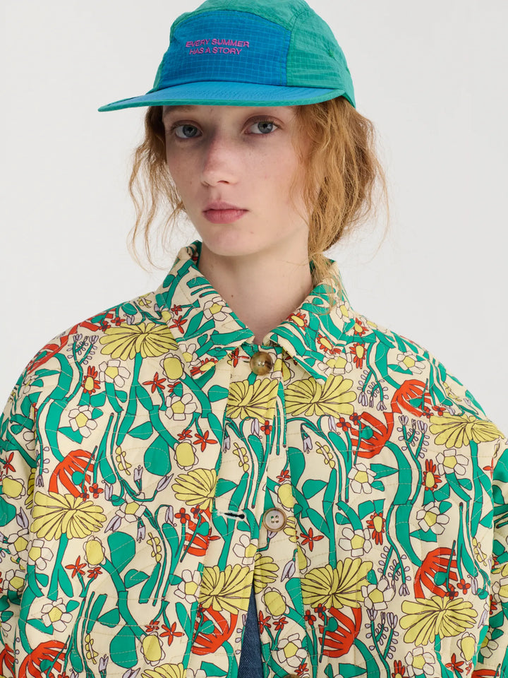 Color Herbalist pattern quilted jacket