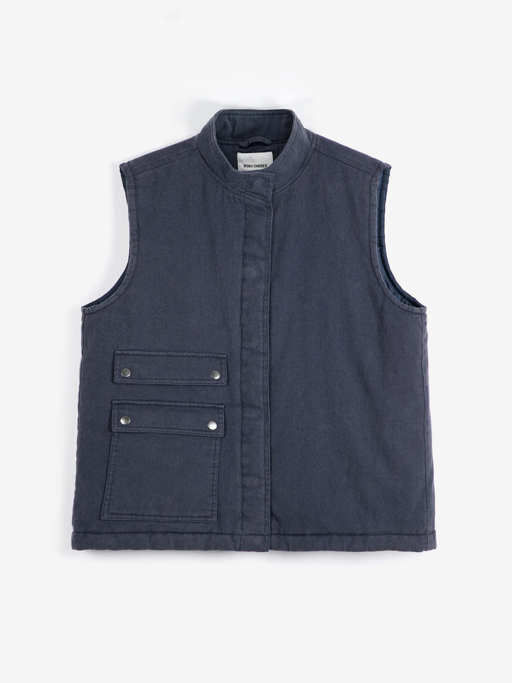 Washed cotton vest