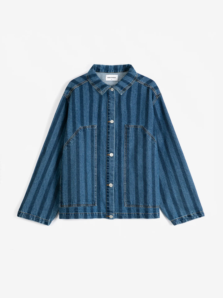 Stripe denim jacket