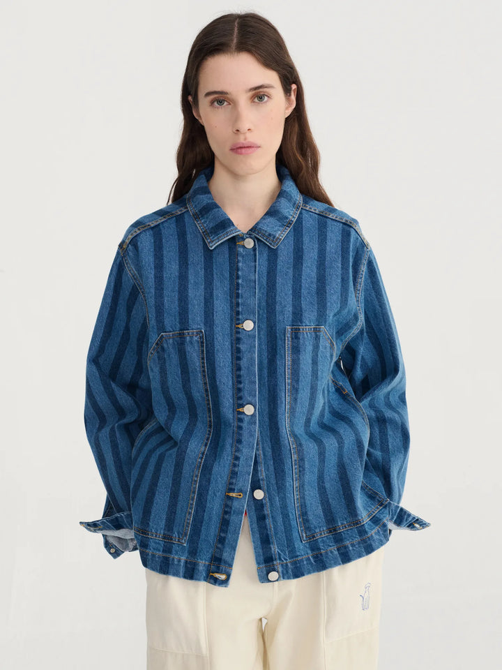 Stripe denim jacket