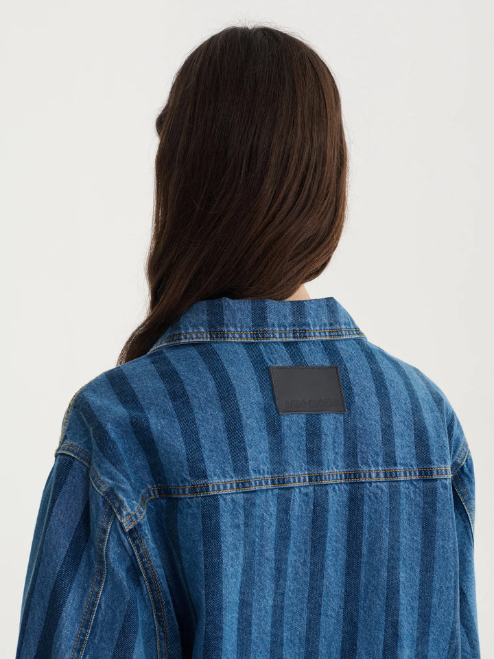 Stripe denim jacket