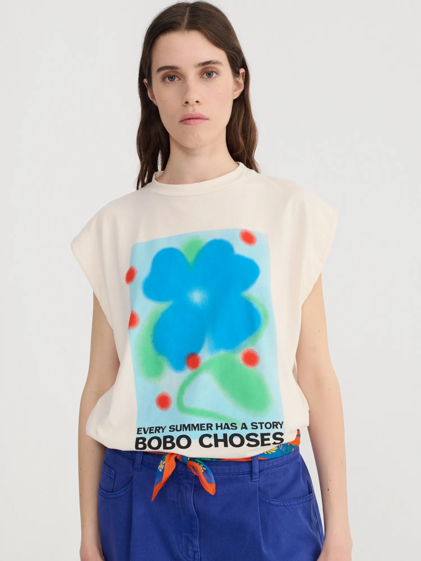 Summer story sleeveless T-shirt