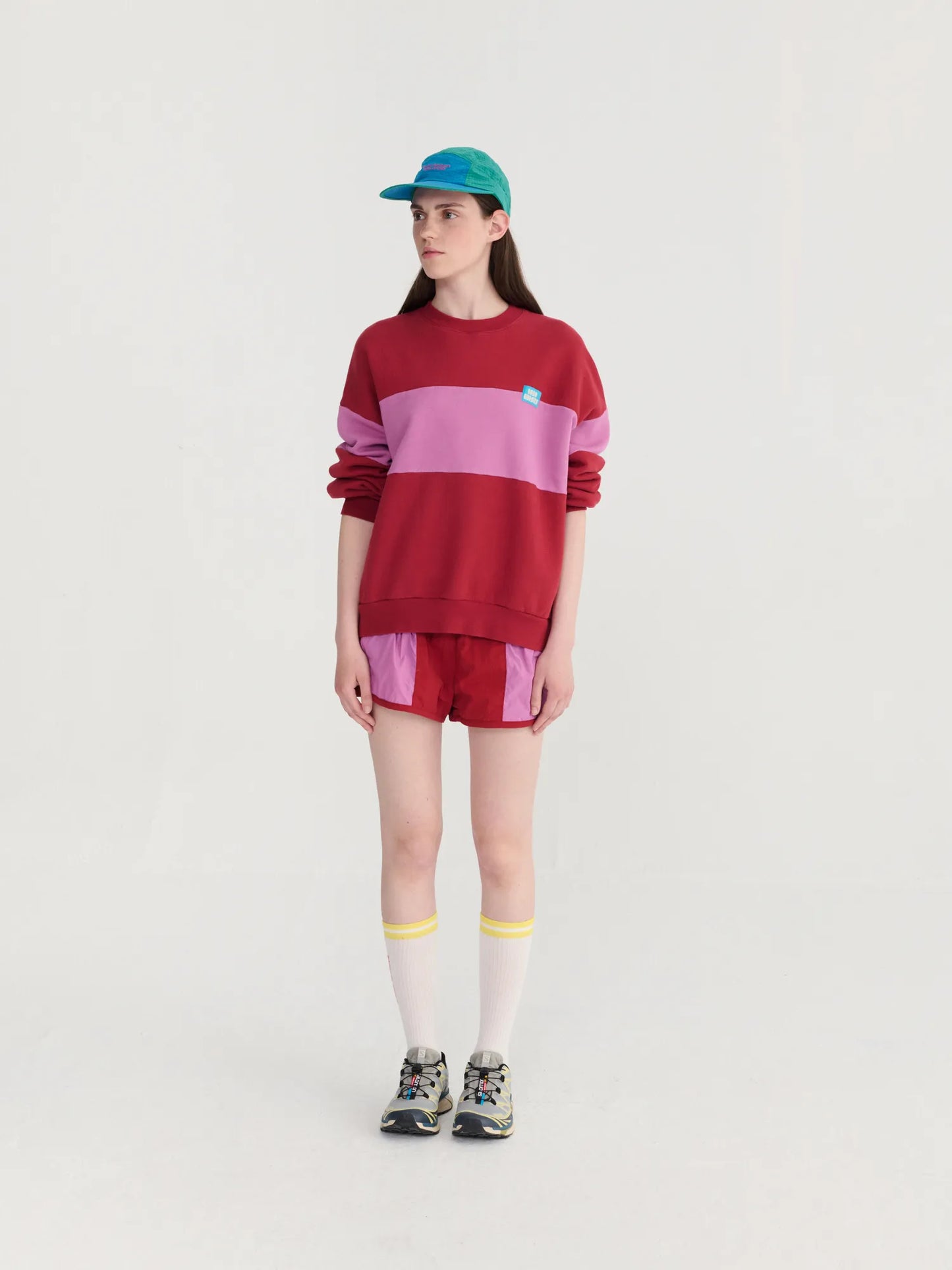 Color block sporty shorts
