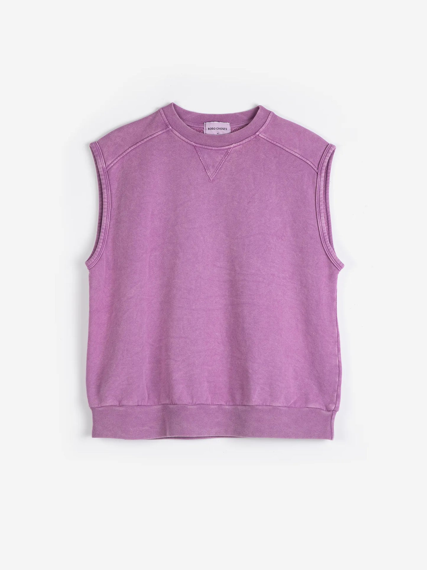 Washed sleeveless sweatshirt