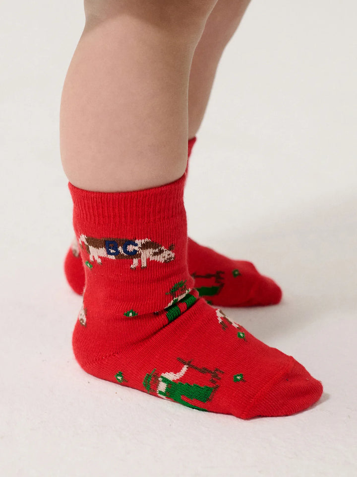 Farm Adventure all over short socks