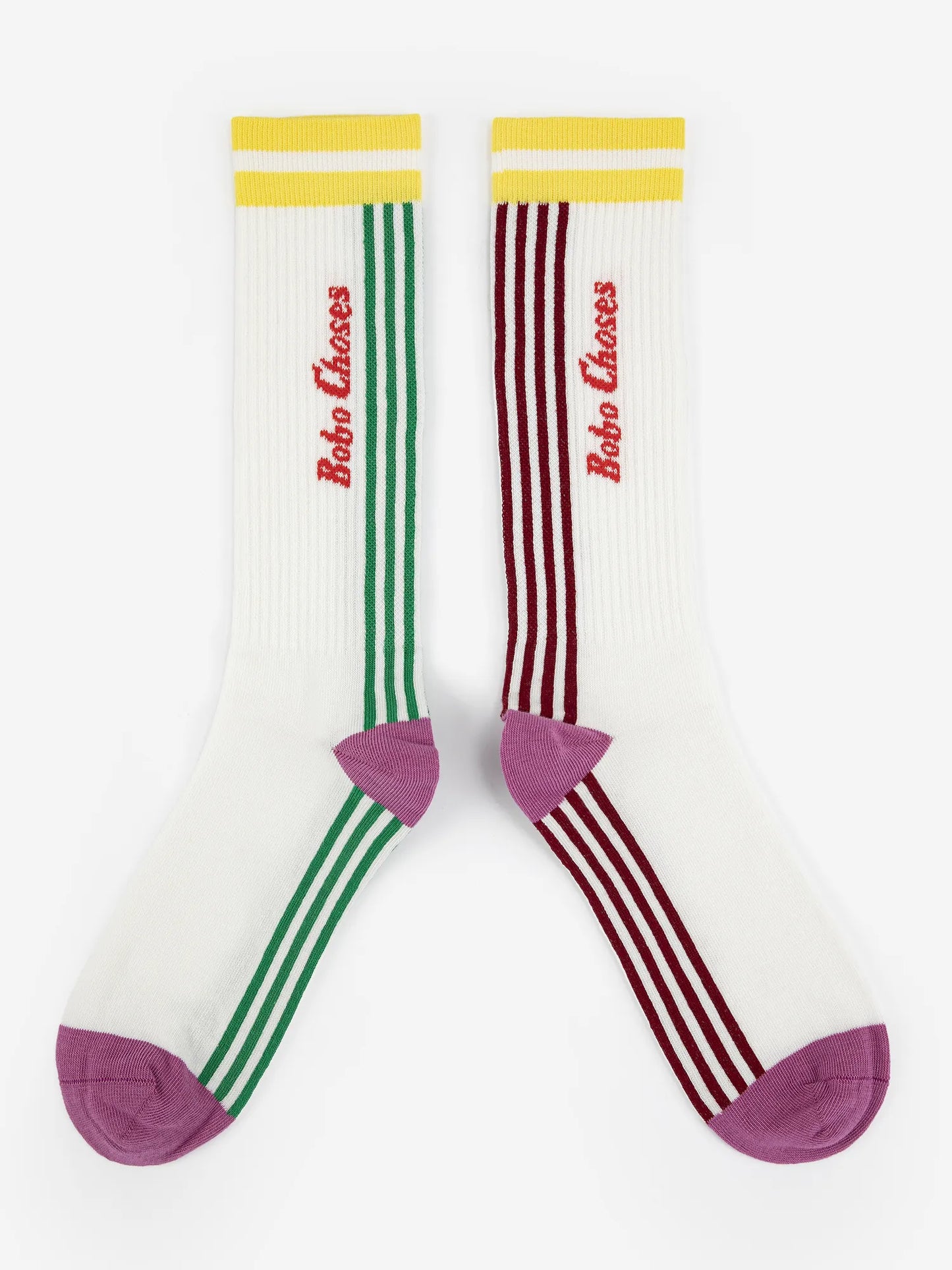 Striped cotton long socks