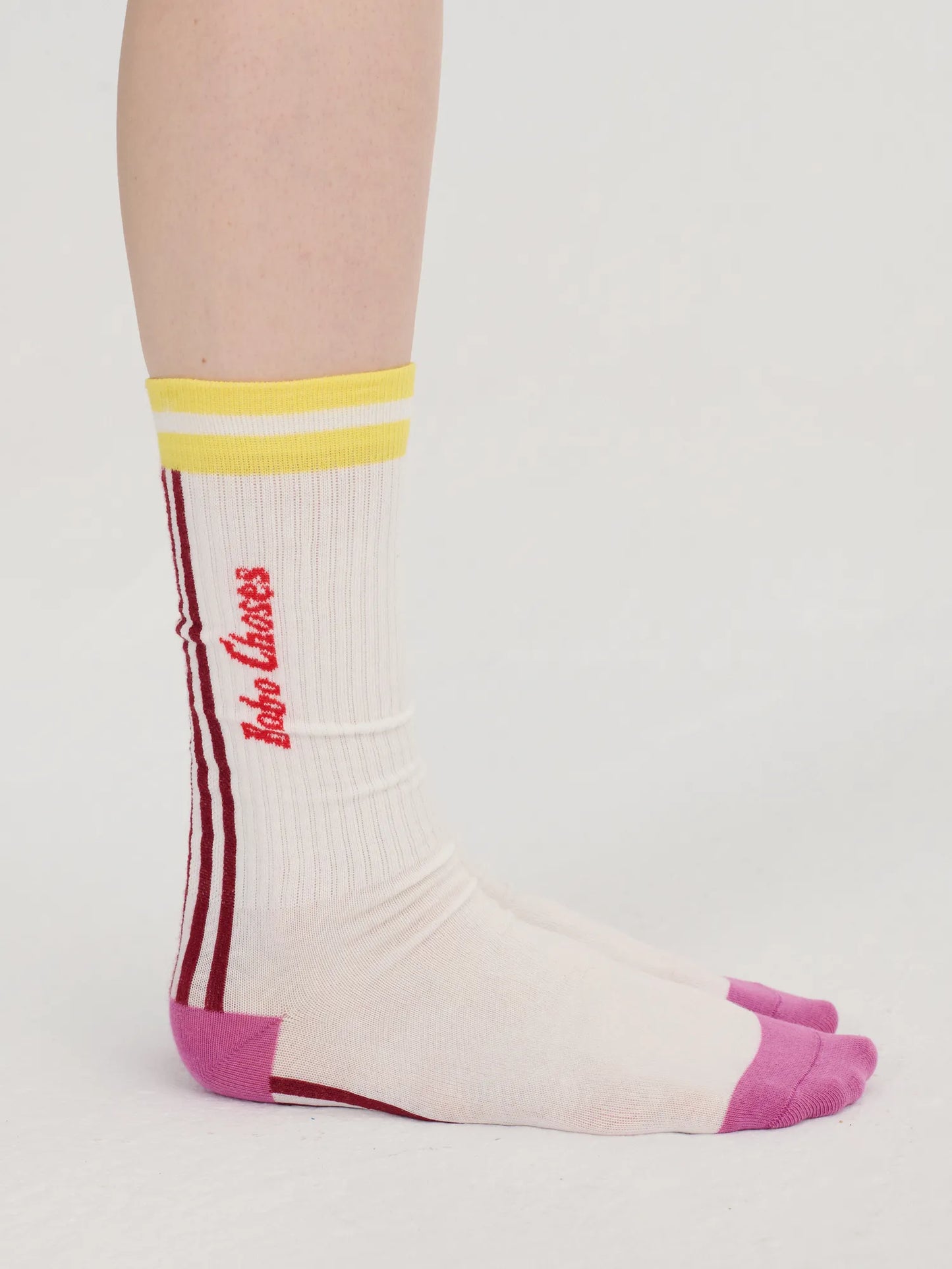 Striped cotton long socks