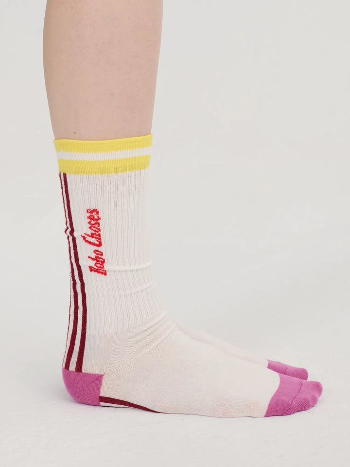 Striped cotton long socks