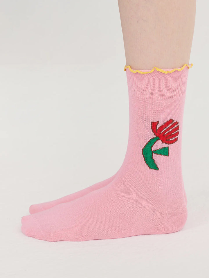 Pixel Daisy cotton pack short socks