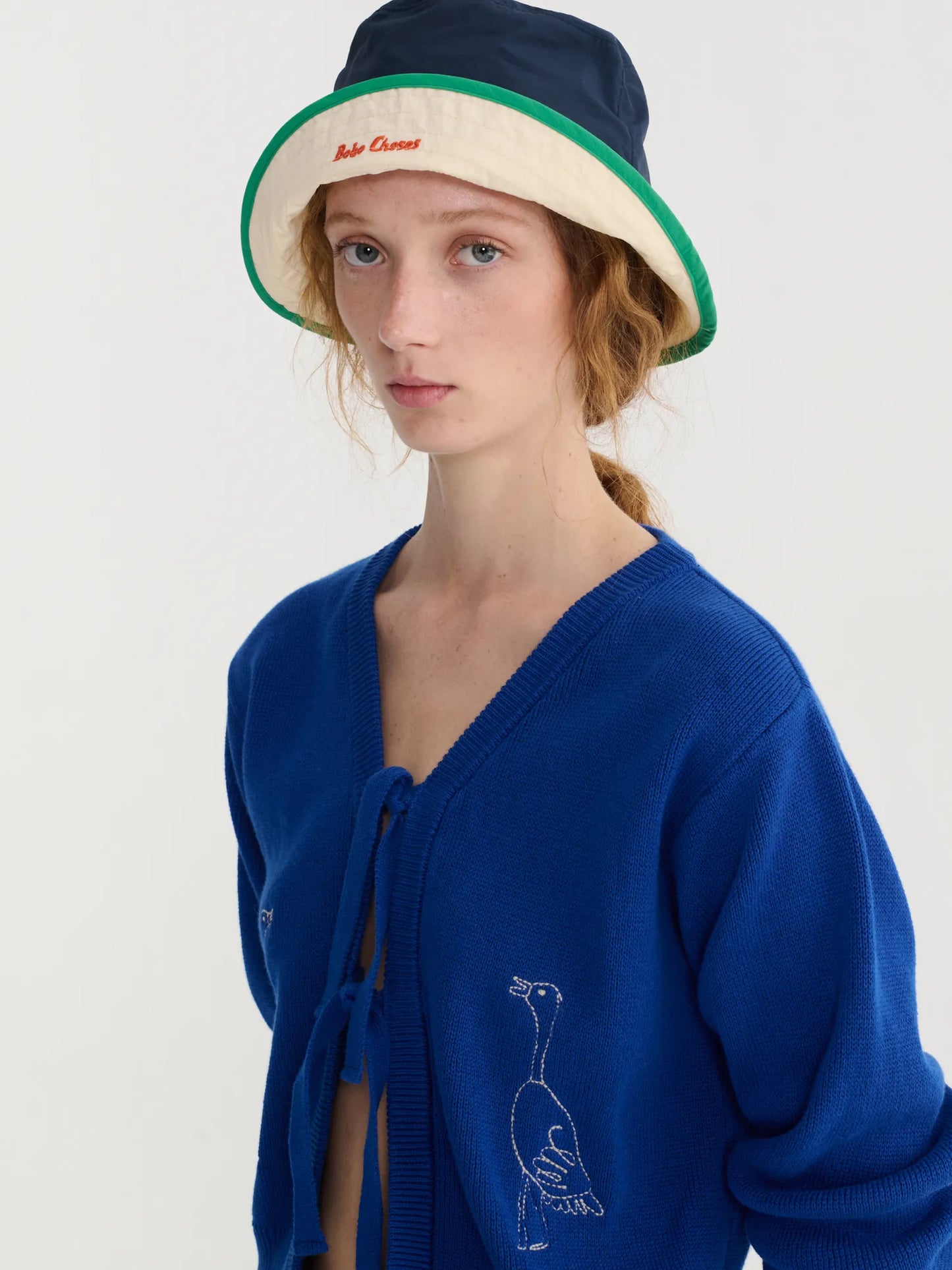 Color block bucket hat