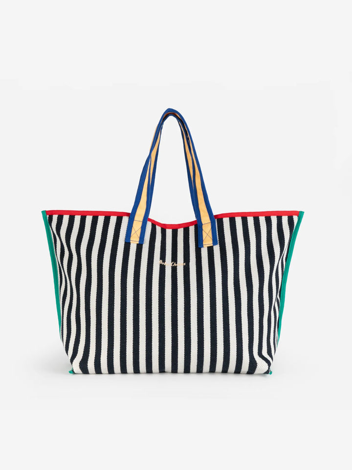 Color block cotton bag