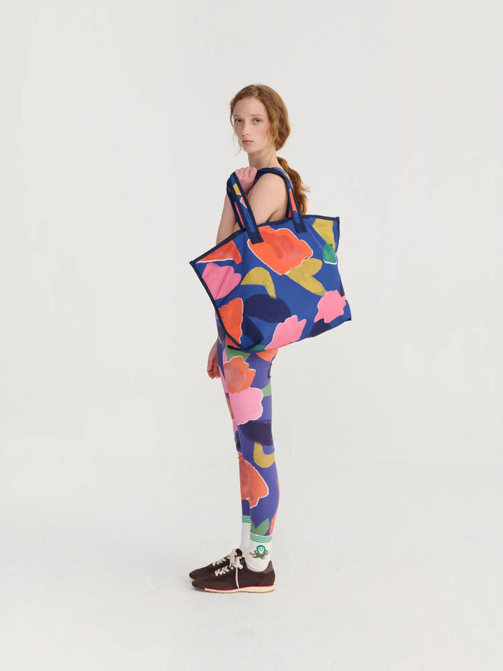 Blooming color canvas tote