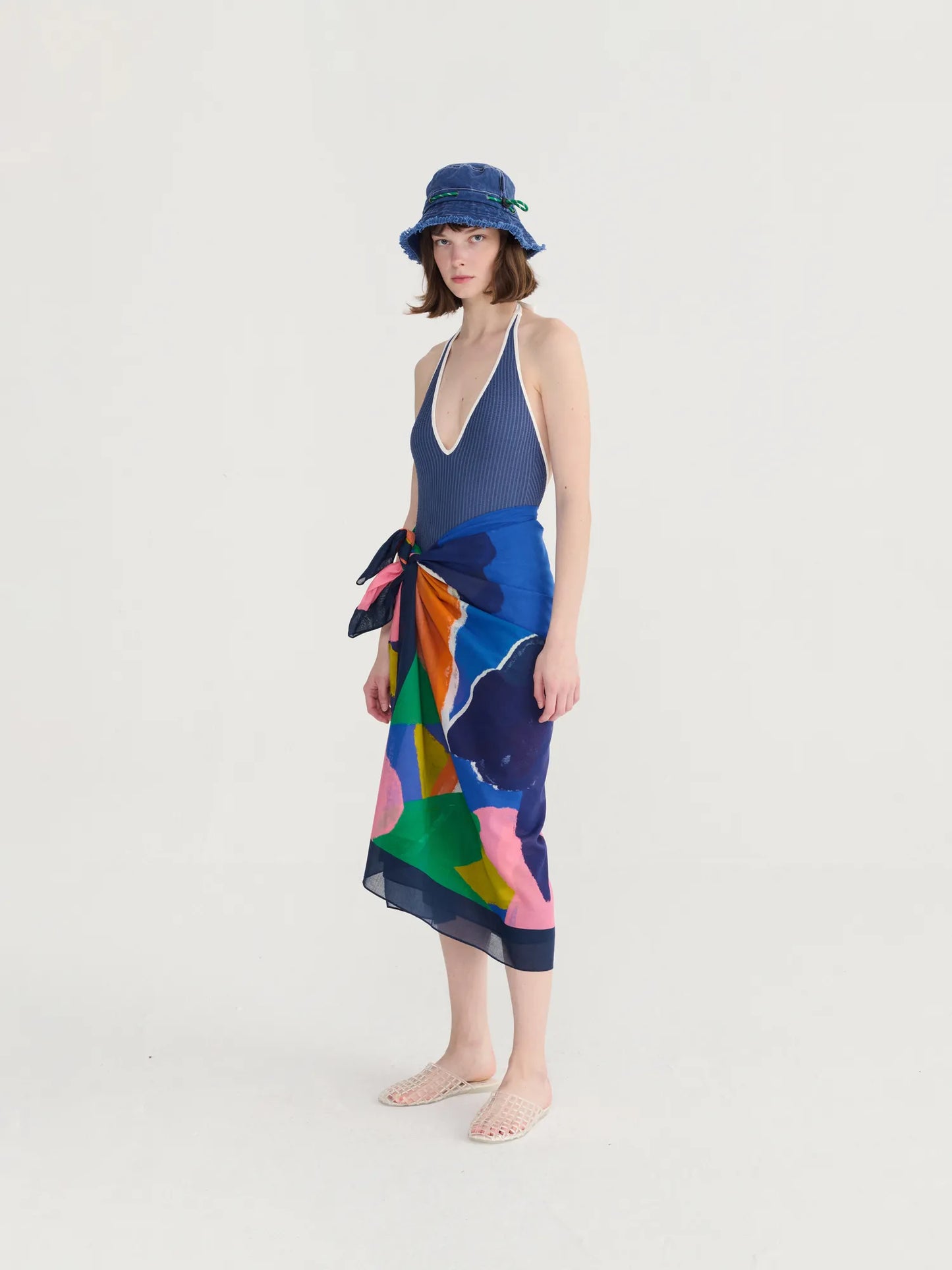 Blooming color cotton sarong