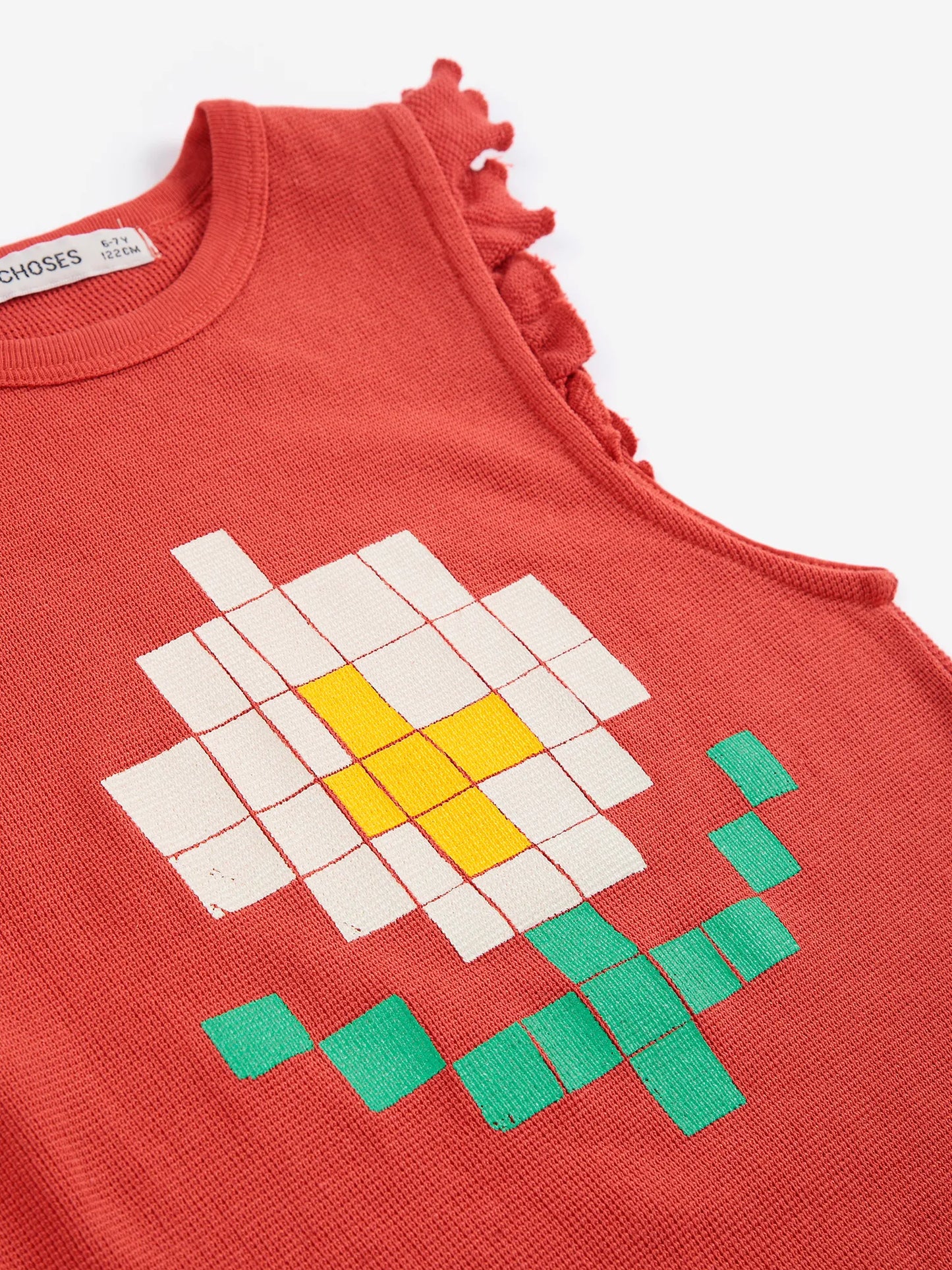 Pixel Daisy ruffled top