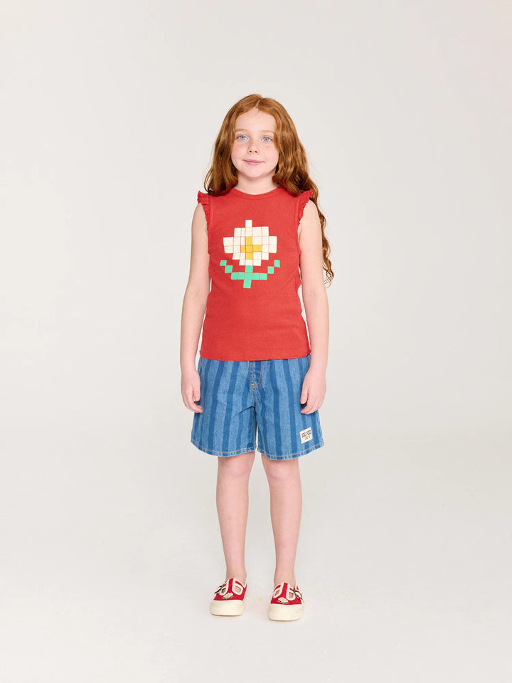 Bobo Choses Since 09 Striped denim bermuda shorts