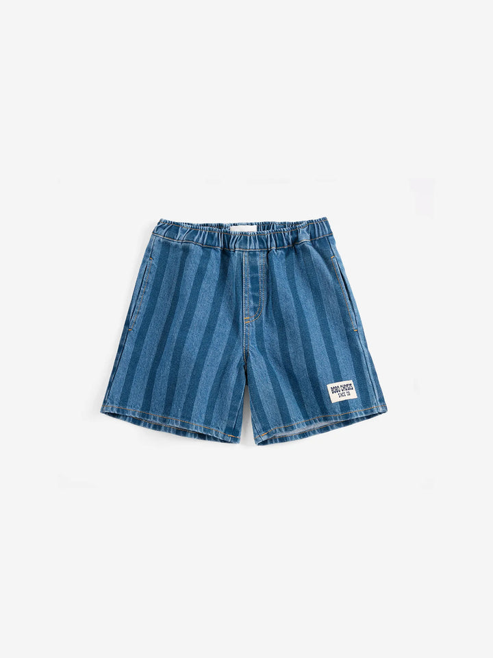 Bobo Choses Since 09 Striped denim bermuda shorts