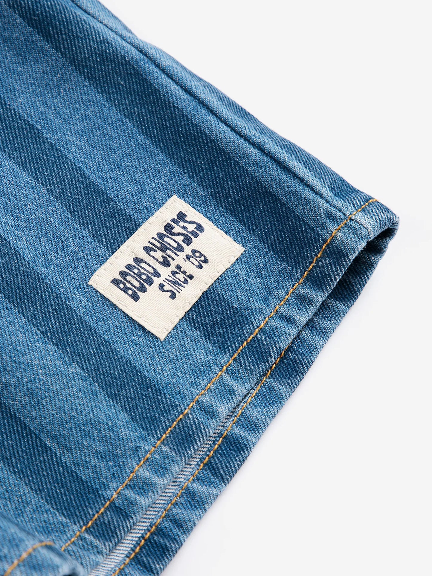 Bobo Choses Since 09 Striped denim bermuda shorts