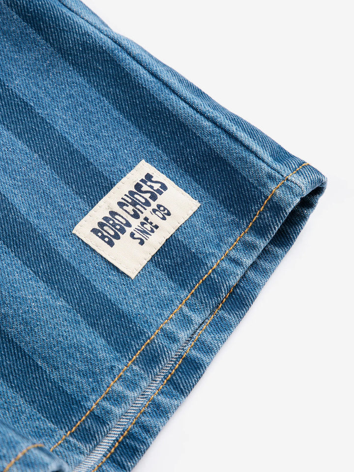 Bobo Choses Since 09 Striped denim bermuda shorts