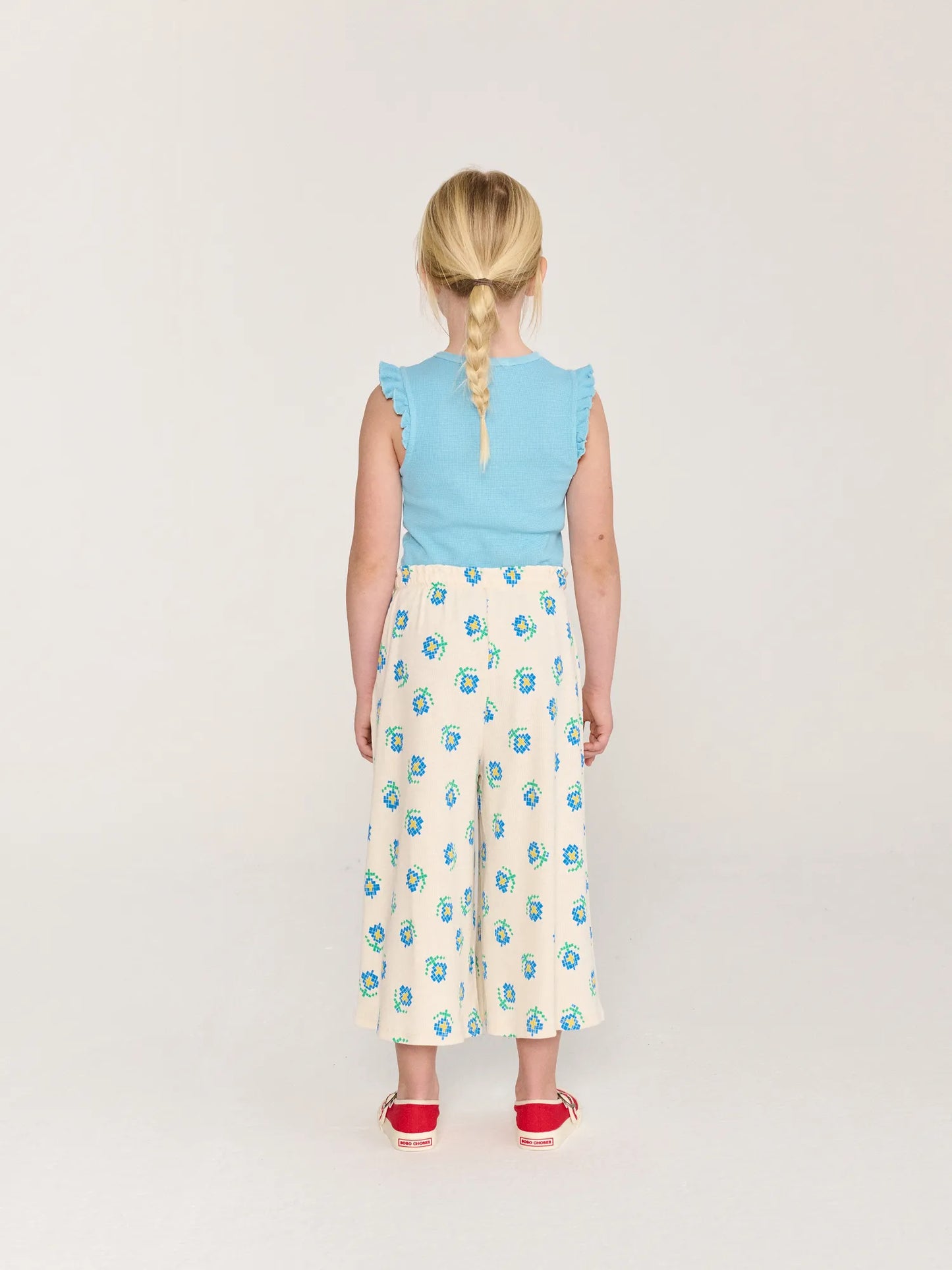 Flower Pixel all over culotte pants