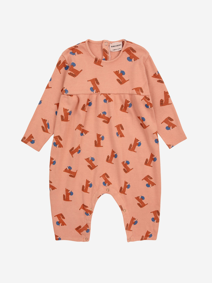 Baby Hungry Squirrel Overalls